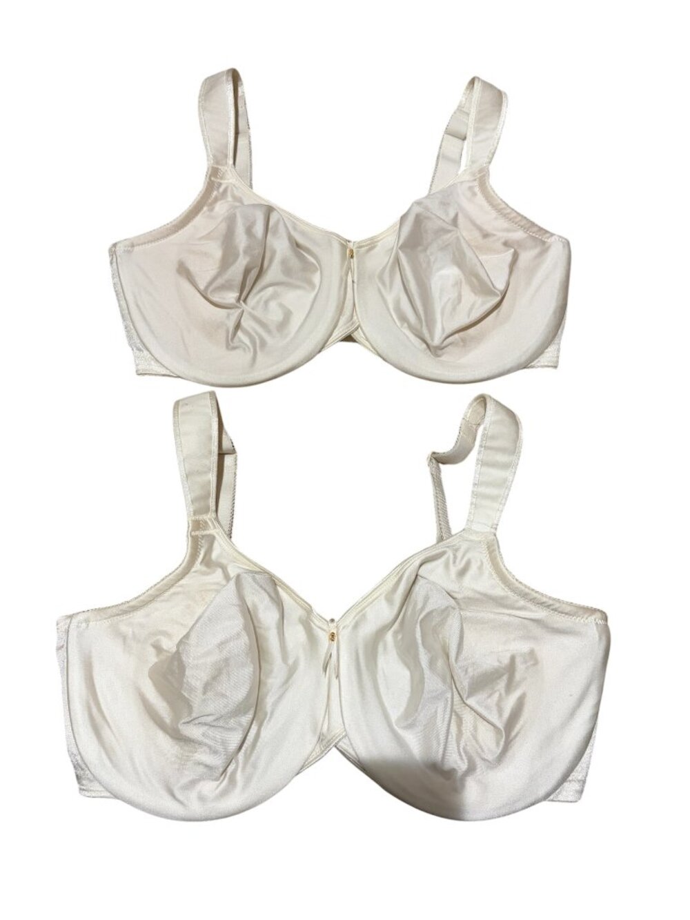 Wacoal 85185 Bodysuede Underwire Bra Cream Lot of 2